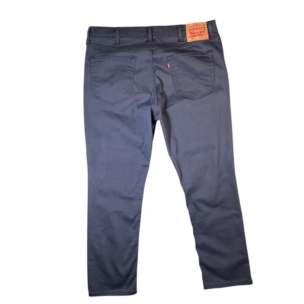 New Levi’s 511 Slim Fit Jeans Men 38x30 Gray Stretch Denim Pants Casual Tapered